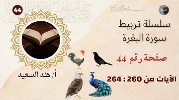 تربيط سورة البقرة الوجه رقم 44 الآيات من 260 إلى 264