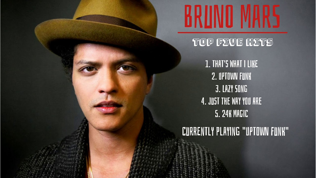 Bruno Mars Top 5 Hits Uptown Funk YouTube