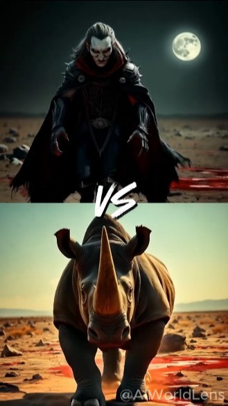 Vampire vs Rhino 🧛🦏 (Rottweiler Elephant Orangutan Bull Tiger Wolf ...