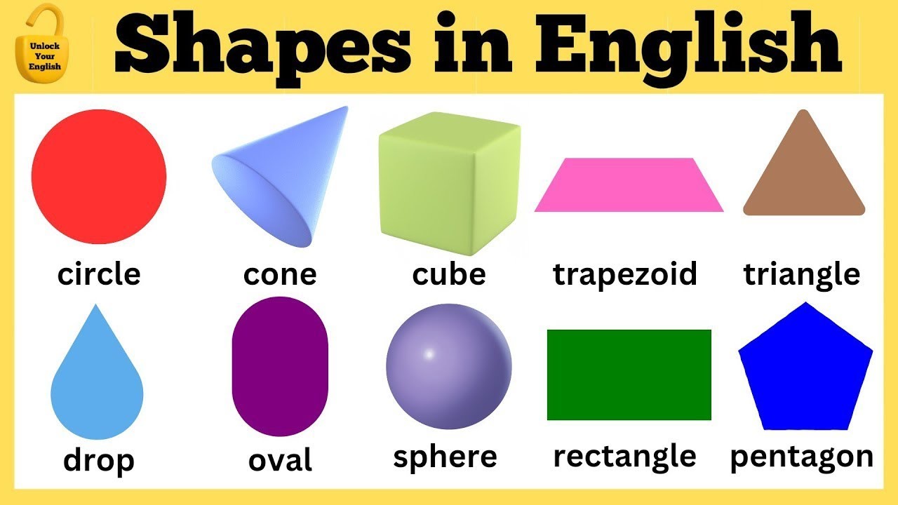 Geometric Shapes in English | Learn Shape Names in 3 Minutes