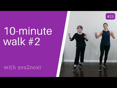 10-minute Indoor Walking Workout #2 for Seniors, Beginner Exercisers