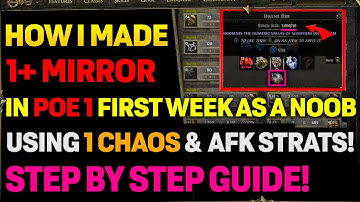 HOW I MADE 400+ Divine/1 MIRROR In POE 3.27 Week 1 As A Noob | Starting From 1 Chaos Orb!