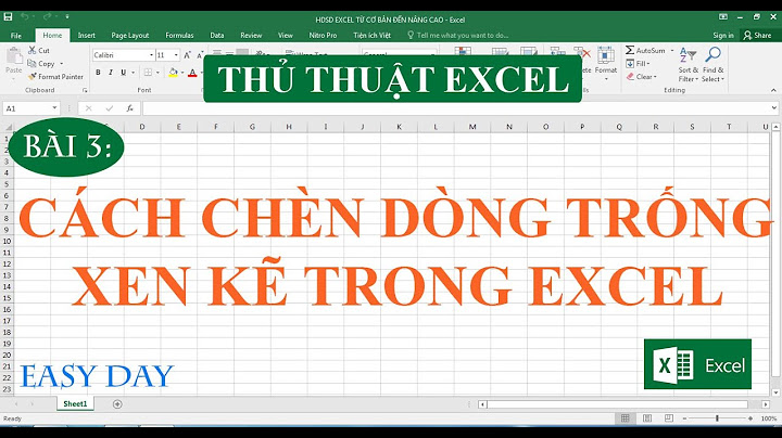 Hướng dẫn chèn thêm dòng trong excel