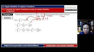 #DBM30043 [4.1.1 CONTOH 9] Apabila, f(t)=EXPONENT + CONSTANT #DefinitionLaplaceTransform