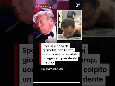 Video Spari alla cena dei giornalisti con Trump, uomo arrestato e colpito un agente