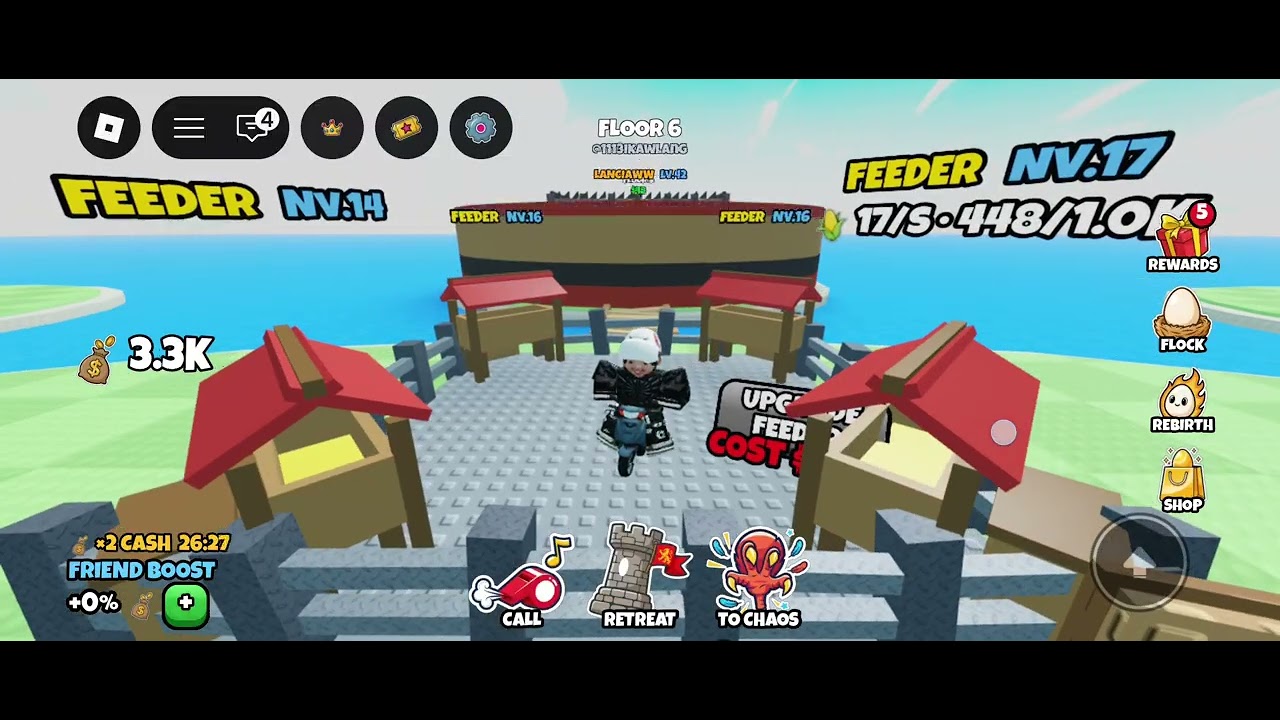 Grow a Chicken Fighter chicken attack gameplay video thumbnail