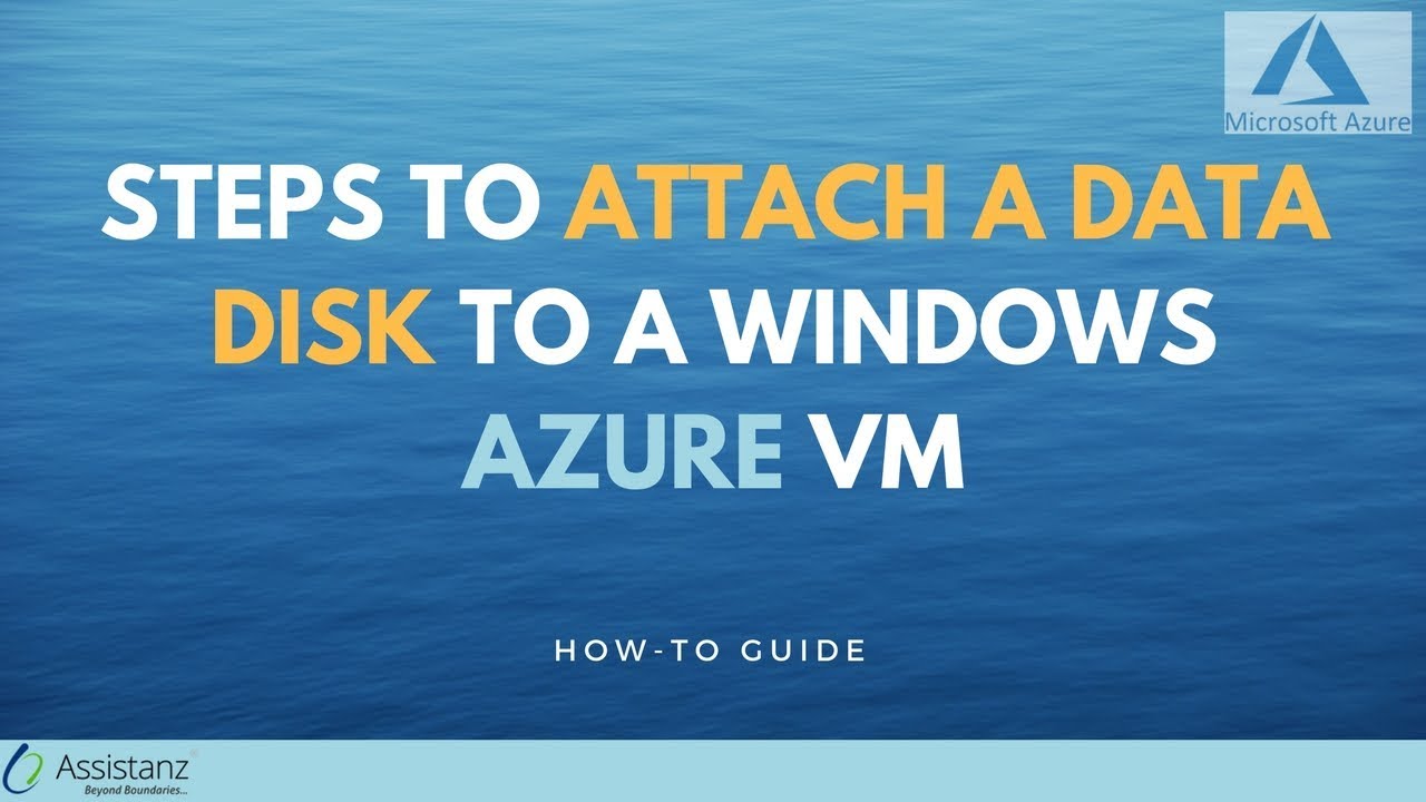 Disc Attach Feature Steps to attach a data disk to a Windows Azure VM - YouTube