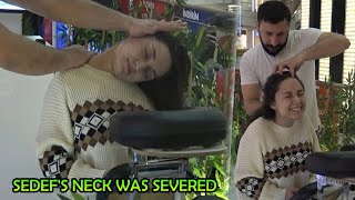 Female Sedef And Mevlut Relax Chair Massage Crack Asmr Back Neck Head Ear Arm Palm Massage