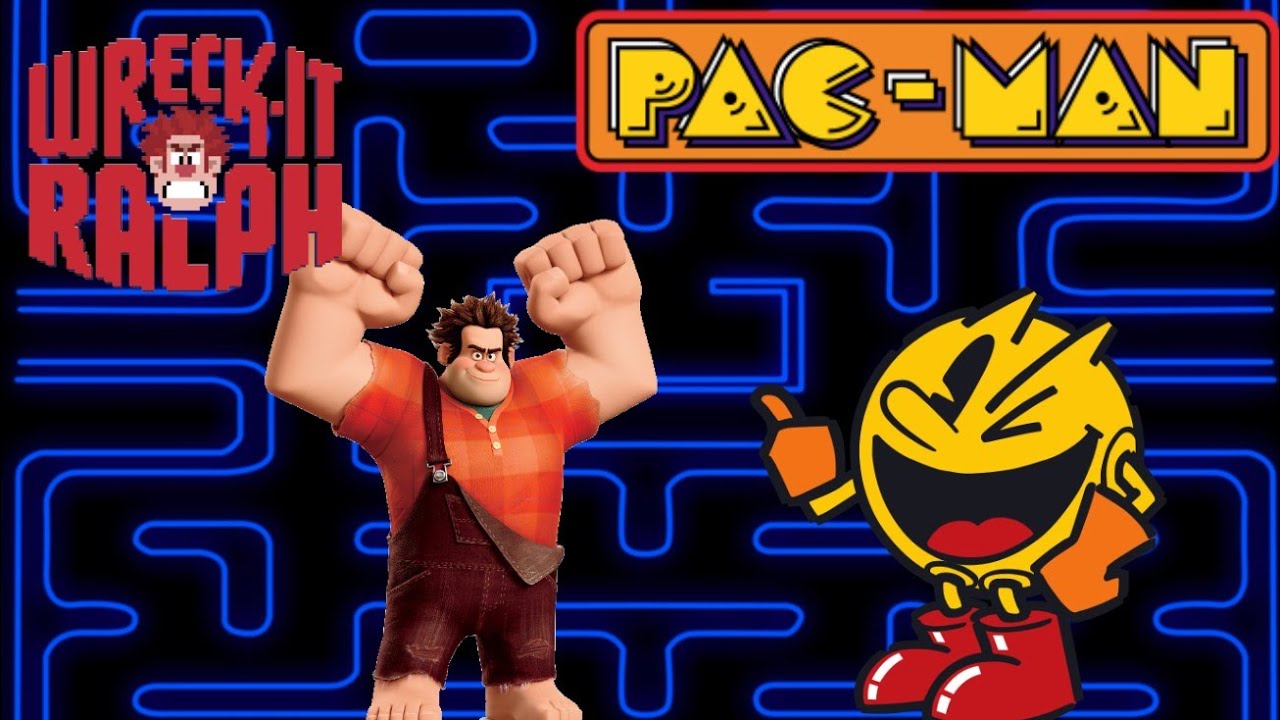 Blue Pac Man Ralph jogando do Pac-Man no mundo Detona Ralph! - YouTube
