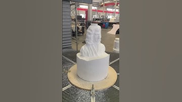 Foam sculpture carving 5 axis cnc router #foamsculpture#statue #5axiscncrouter #cncmachine#3dcarving