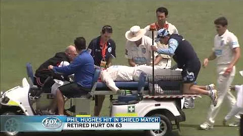 Phil Hughes Australian star cricketer struck in he...