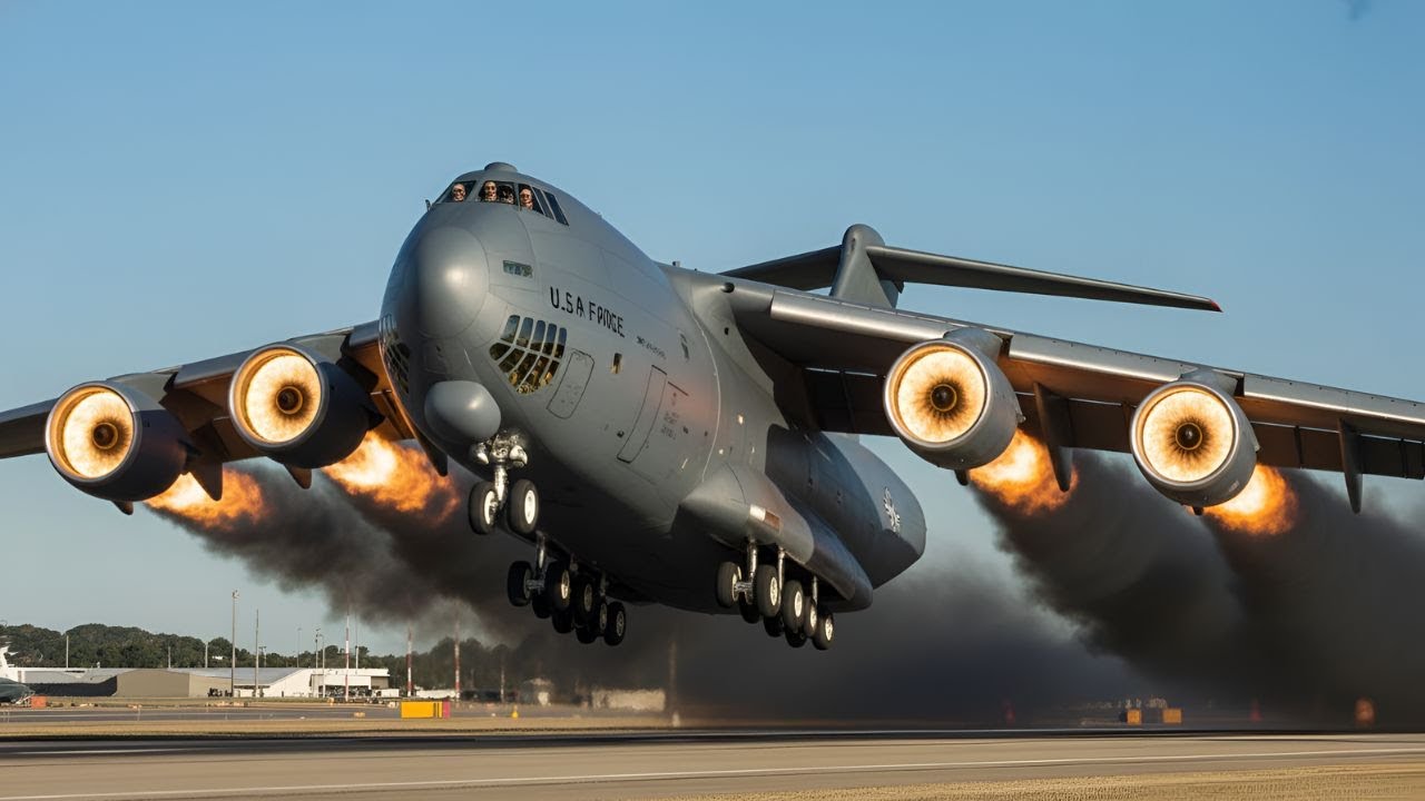 China and Russia Panic: US C-5M Jets Flying at Full Speed