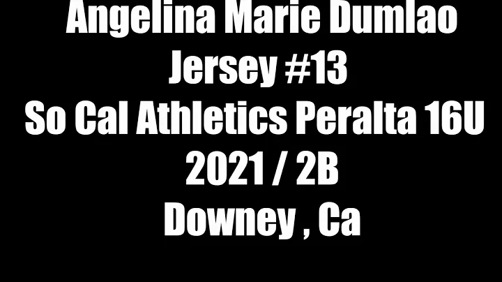 2021 Angelina Dumlao (Hitting) Skills Video  So Ca...