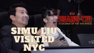 Shang Chi Star Simu Liu Visited New York City with Meng'er Zhang | Xialing | NYC