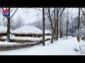 [N4K] Korea Walk – Snowy Korean Folk Village, Beautiful Place. Filming Site Best 1