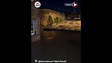 فيضانات جارفة بمدينة دومفريس الاسكتلندية بعد أمطار غزيرة 
