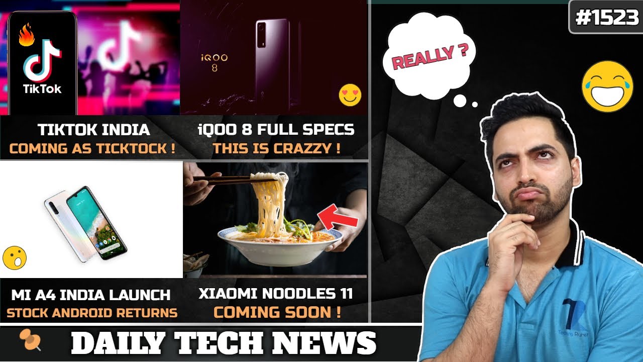 Tiktok India Confirmed,Mi A4 Launch,iQOO 8 Crazy Specs,Asus 8Z India,Redmibook India Confirmed #1523