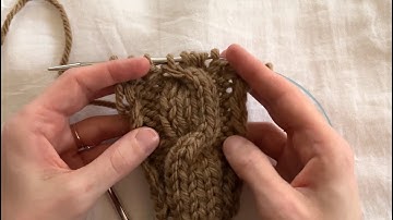 2/2 RC & LC Cable Stitches: Right Cross and Left Cross without a cable needle knitting tutorial