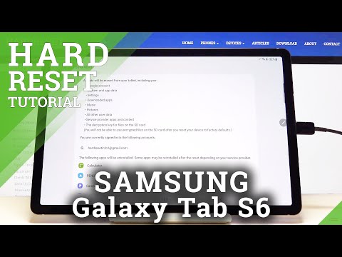 How to Hard Reset SAMSUNG Galaxy Tab S6 – Wipe Data