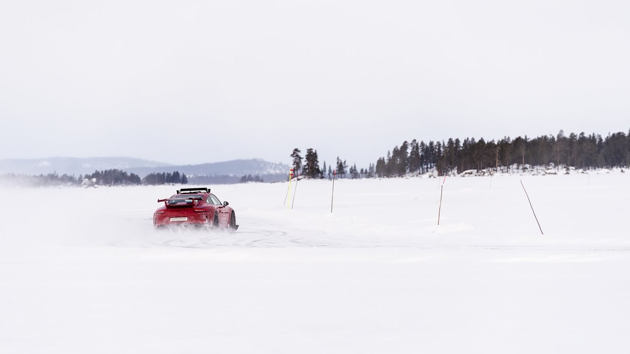 Driving on frozen lakes in Arjeplog