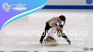 MAPELLI / QUESADA GRAU (ESP) | Junior Pairs | Tallinn 2026 |  #worldjfigure