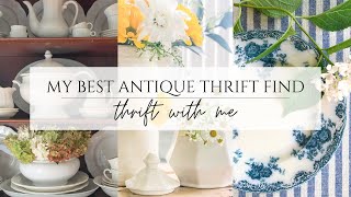 MY BEST ANTIQUE THRIFT FIND  THRIFT WITH ME! SHOPPING FOR VINTAGE FINDS AT THE THRIFT STORE