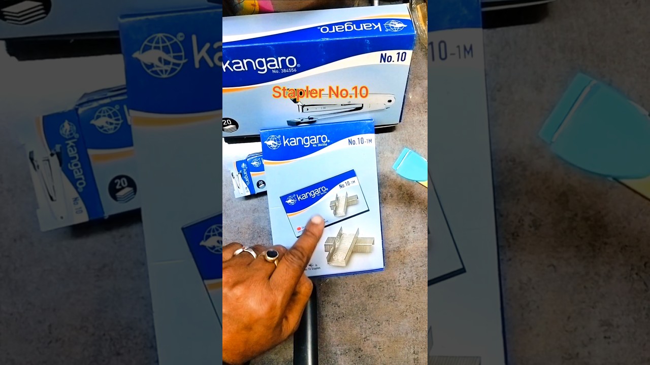 Kangaro small stapler l stapler No.10 l fully loaded  l 