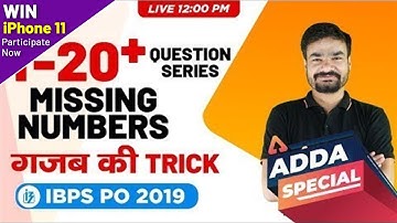 Adda Special | Missing Numbers Series Tricks