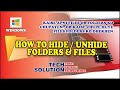 how to hide folders and files and find hidden folders and files in windows 7