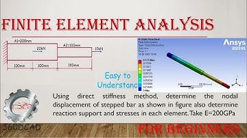 Finite Element Method 1D Problem step bar on ANSYS software