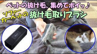 ペットの抜け毛を簡単に集められるキューブ型ラバーブラシで猫部屋を掃除した結果！