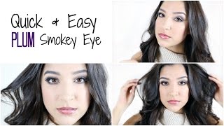 Quick & Easy Plum Smokey Eye Makeup Tutorial