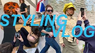 come to work with me - styling vlog!!! test shoots, brand events and spring outfits!!!