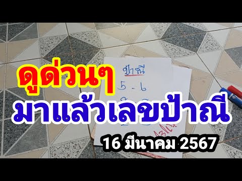 ดูด่วนๆ#มาแล้วเลขป้าณี#16 มีนาคม 2567