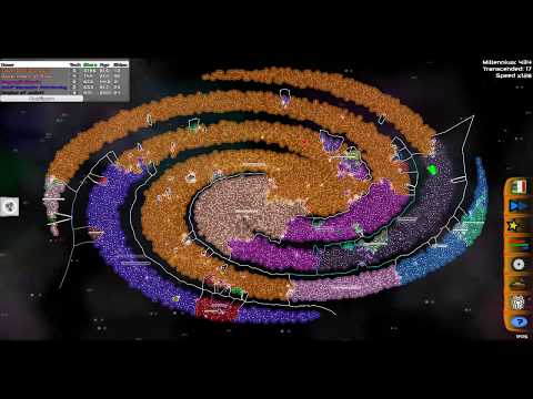 Galimulator: Stretched Spiral AI Only Timelapse (7500 Stars And 1 Year Million)