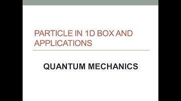 Particle in 1D box problem - Quantum Mechanics - Lecture 8