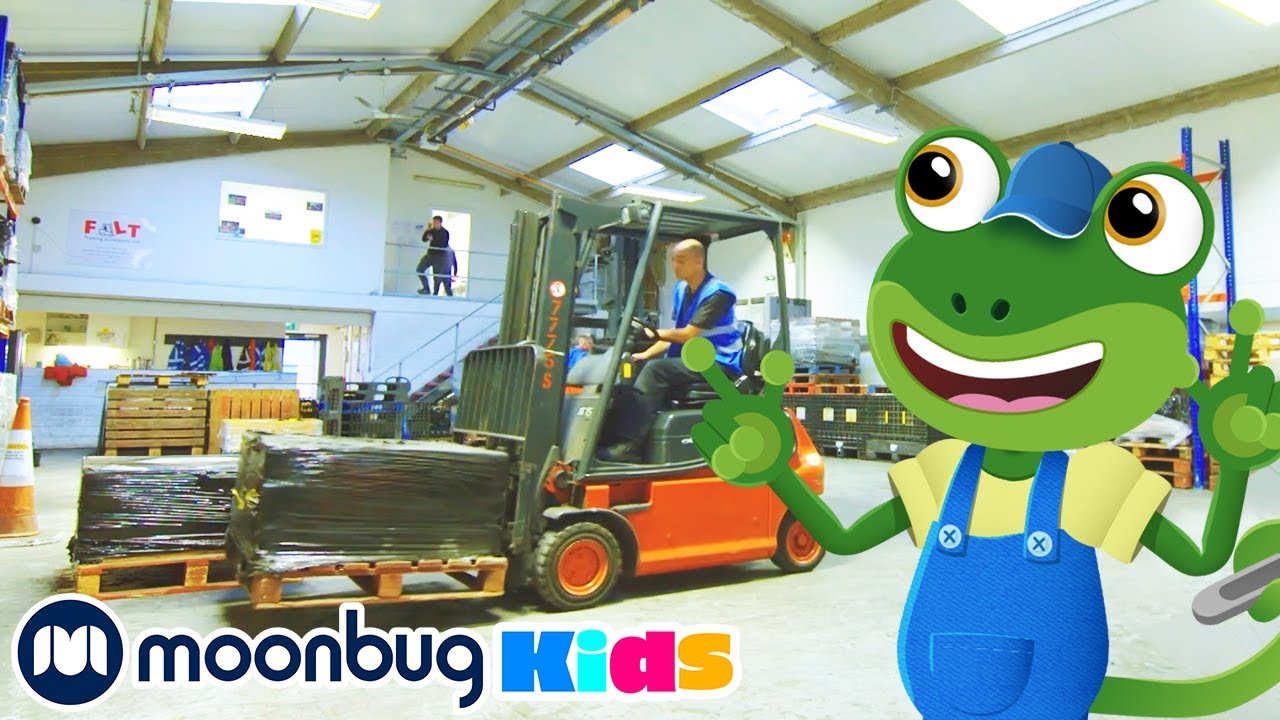 Gecko's Forklift with Subtitles Gecko's Garage Cartoons for Kids
