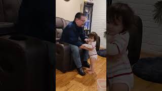 Rosie playing with Papa