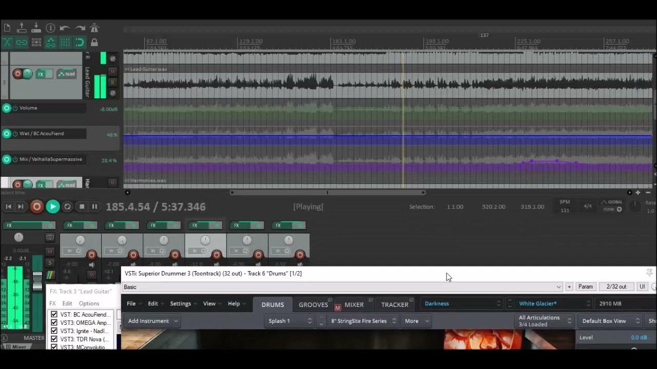 Agalloch Falling Snow (Instrumental Cover with DIs and midi tracks