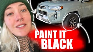 HOW TO PAINT YOUR RIMS AND VALANCES BLACK  2023 Toyota 4Runner Lunar Rock How do I paint my rims?