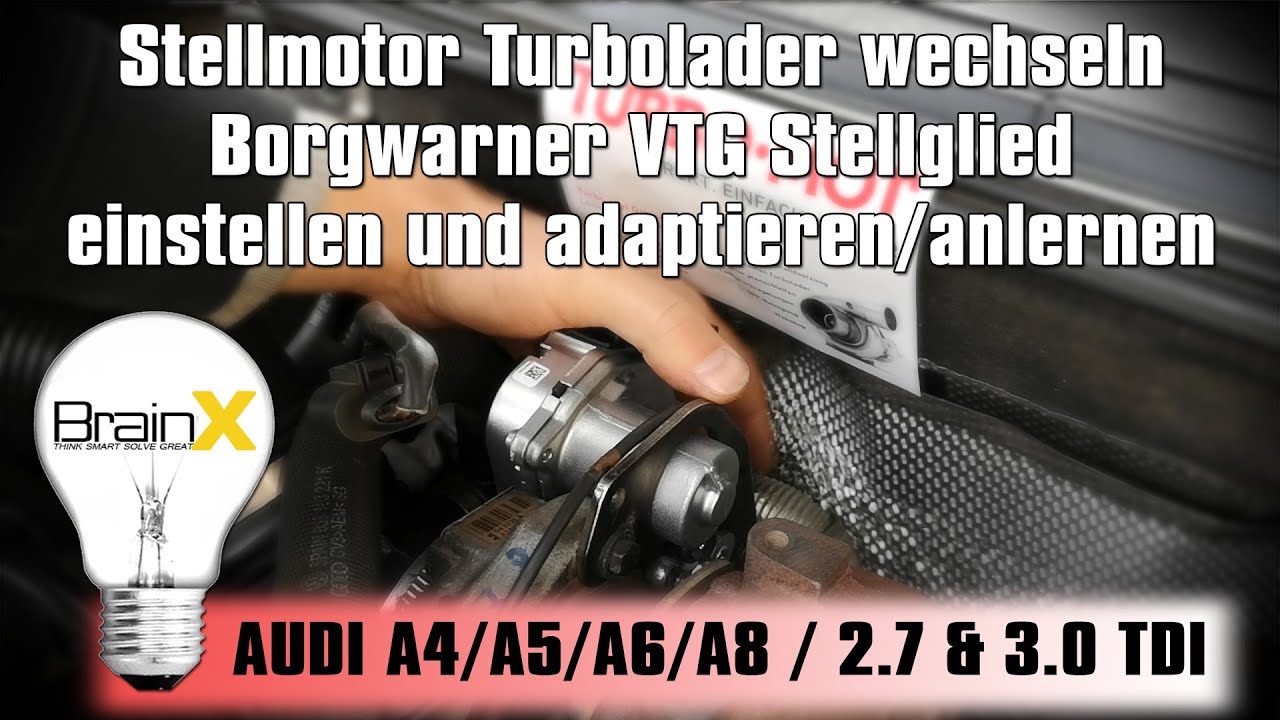 Stellmotor Turbolader Audi wechseln VTG anlernen adaptieren - YouTube