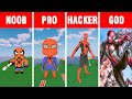 Minecraft NOOB vs PRO vs HACKER vs GOD: SPIDER-MAN  BUILD CHALLENGE in Minecraft