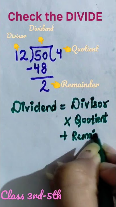 Check the DIVIDE|Divide and Check|Class 3rd-5th|Maths