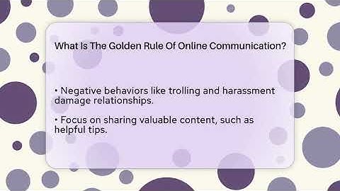 What Is The Golden Rule Of Online Communication? - Everyday-Networking
