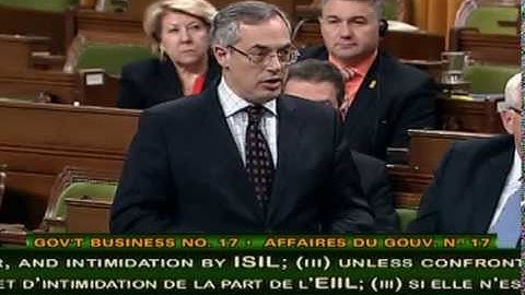MP Clement speaks on the extension of military contribution against ISIL