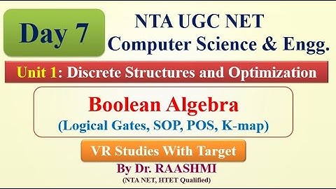 Boolean Algebra | Computer Science | UGC NET 2021 |  Paper 2 | Discrete Structures and Optimization