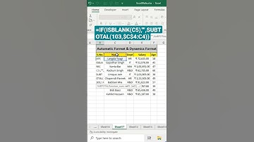 Automatic and Dynamics format ! excel tips & Tricks #shorts