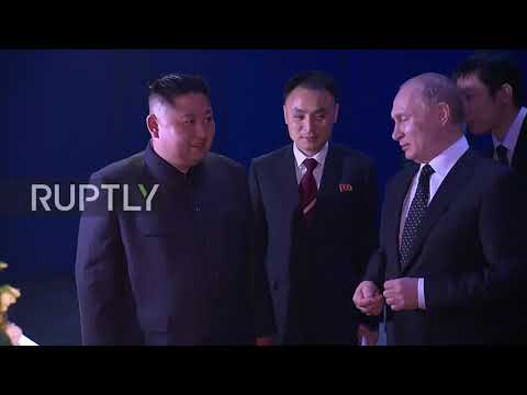 En garde! Putin and Kim exchange ceremonial swords at Vladivostok summit