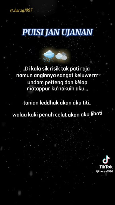 TIK TOK,PUISI JAN UJANAN