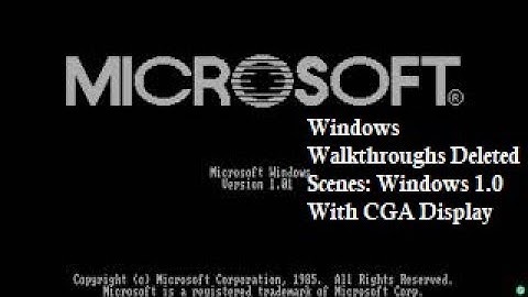 Windows Walkthroughs Deleted Scenes: Windows 1.0 With CGA Display